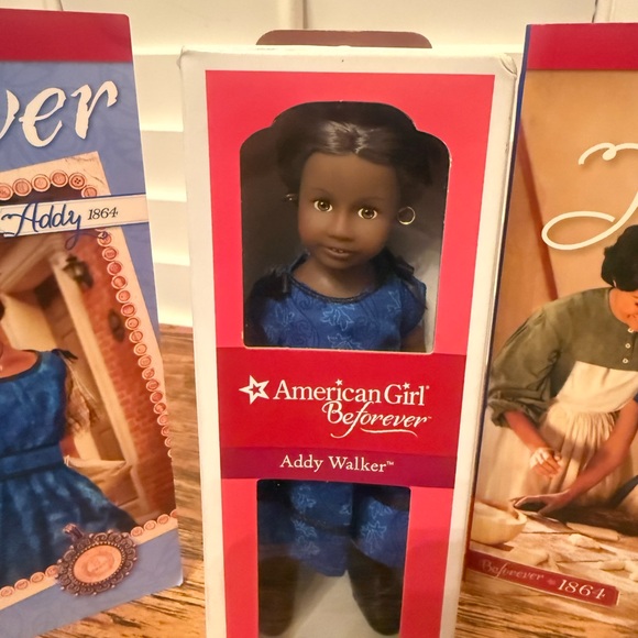 American Girl Addy Walker Mini Doll with Blue Dress and Books - Picture 2 of 5